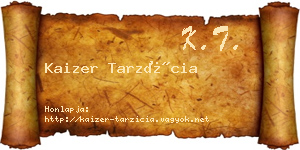 Kaizer Tarzícia névjegykártya